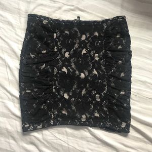 Black bandage style lace skirt